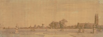 Warwick: The Town and Castle from the Priory Gardens by Giovanni Antonio Canal